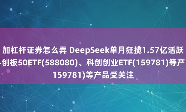 加杠杆证券怎么弄 DeepSeek单月狂揽1.57亿活跃用户，科创板50ETF(588080)、科创创业ETF(159781)等产品受关注