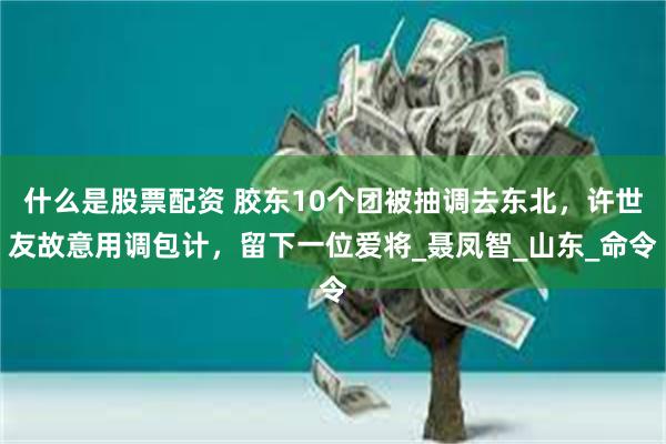 什么是股票配资 胶东10个团被抽调去东北，许世友故意用调包计，留下一位爱将_聂凤智_山东_命令
