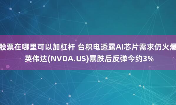 股票在哪里可以加杠杆 台积电透露AI芯片需求仍火爆 英伟达(NVDA.US)暴跌后反弹今约3%