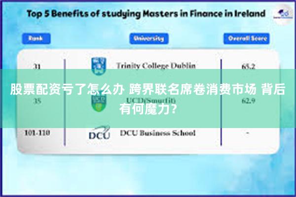 股票配资亏了怎么办 跨界联名席卷消费市场 背后有何魔力？